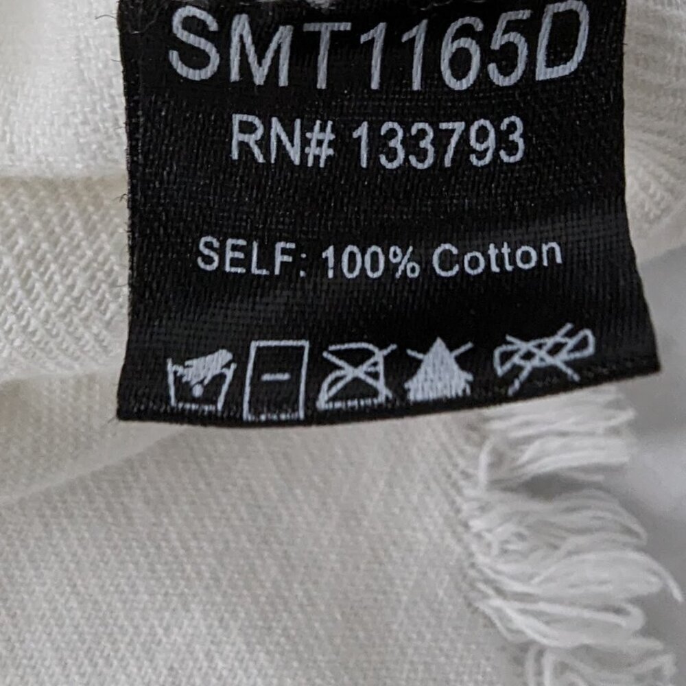 POL Distressed White Denim Oversized Button Up Raw Hem Jacket - Picture 6 of 8